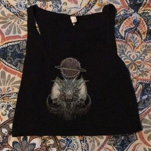 Rings of Saturn crop top